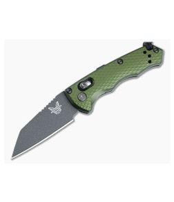 Benchmade Auto Immunity Axis Lock Automatic Textured Woodland Green Aluminum Handles Black CPM-M4 Wharncliffe 2900BK-2