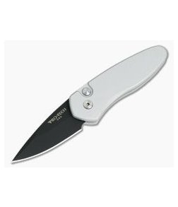 Protech Sprint Solid Silver California Legal Auto Black DLC S35VN 2903