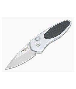 Protech Sprint Carbon Fiber Silver California Legal Automatic Stonewashed S35VN 2910