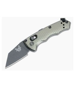 Benchmade Partial Auto Immunity Axis Lock Automatic Textured FDE Aluminum Handles Black CPM-M4 Wharncliffe 2950BK-1