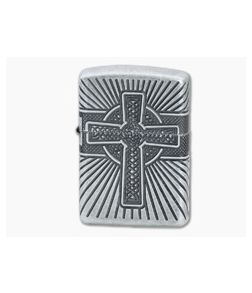 Zippo Windproof Lighter Armor 360 Celtic Cross Design 29667