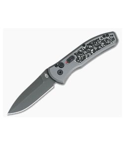 Gerber Empower Grey Automatic Knife Black and White Armor Grip Black S30V 30-001325N