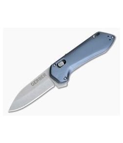 Gerber Highbrow Compact Urban Blue Stonewashed Plain Assisted Flipper 30-001520N