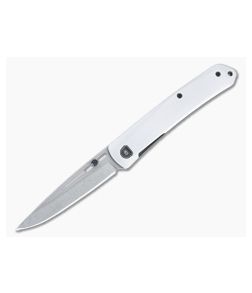 Gerber Affinity Stonewashed Drop Point Silver Aluminum Steel Frame Lock Folder 30-001867