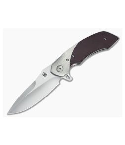 Olamic Cutlery Wayfarer Classic Flipper Maroon Micarta