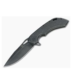 Olamic Cutlery Wayfarer 247 PVD Stonewash Titanium Frame Lock Flipper