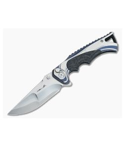 Brian Tighe Custom 4" Tighe Fighter Titanium with CF Inlay San Mai Blade