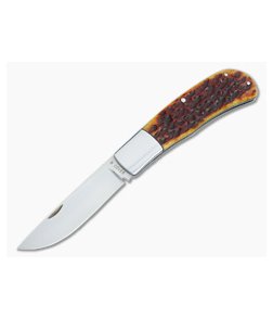 Ray Cover Custom Single Blade Trapper Amber Bone ATS-34