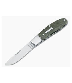 Hiroaki Ohta #106 Mini Drop Point Green Micarta Folder