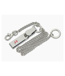 Victorinox Belt Hanging Clip with Chain Stainless Steel 4.1860-X1