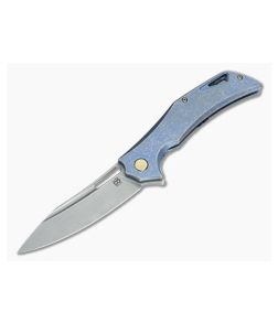 Olamic Cutlery Swish Flipper Blue Stonewash Ti Stonewash Elmax