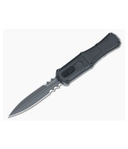 Benchmade Claymore OTF Black Part Serrated D/E Knife 3370SGY