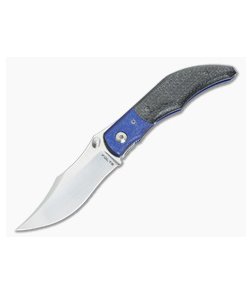 Alan Folts Sultan Folder Silver Lightning Strike Blue Bolsters