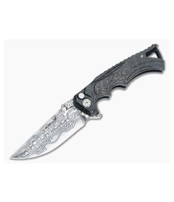 Brian Tighe 4" Custom Tighe Fighter Prototype Carbon Fiber Damasteel San Mai