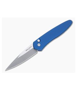 Protech Newport Solid Blue Stonewashed S35VN Automatic 3405-BLUE