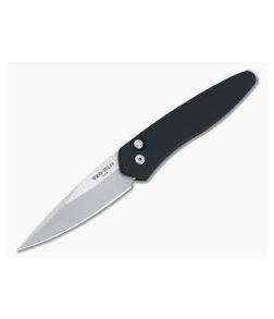 Protech Newport Solid Black Stonewashed S35VN Automatic 3405