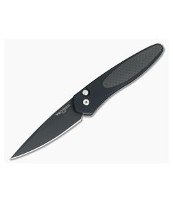 Protech Newport Carbon Fiber Inlay Black DLC S35VN Automatic 3416