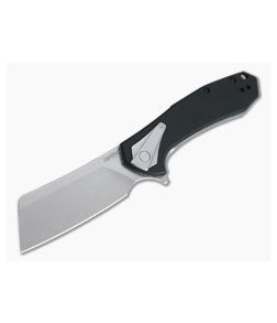 Kershaw Bracket Stonewashed Cleaver Black G10 Assisted Stainless Frame Lock Flipper 3455