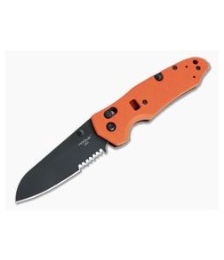 Hogue Trauma First Response Tool Sheepsfoot Black Cerakote Serrated N680 Orange G10 ABLE Lock Folder 34774