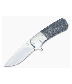 Herucus Blomerus LL 15 Blue Silver LS Carbon Fiber Liner Lock Folder