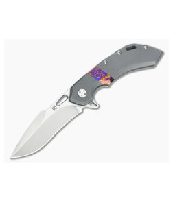 Olamic Cutlery Wayfarer 247H TiMascus Satin Harpoon M390 Flipper