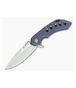 Olamic Cutlery Wayfarer 247 Kinetic Ocean Satin M390 Flipper