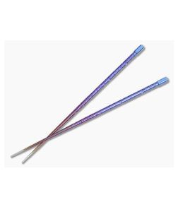 Steve Kelly TiSushi Sticks Dark Rainbow Anodized Titanium Chopsticks