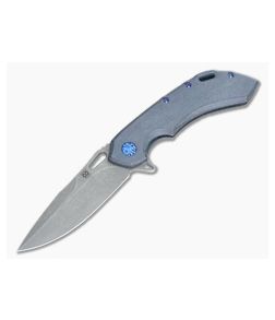 Olamic Cutlery Wayfarer 247 Kinetic Sky Stonewashed M390 Flipper