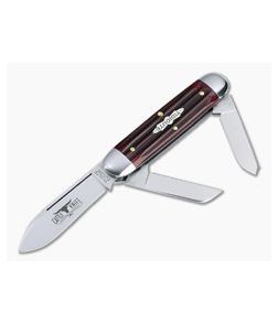 Tidioute Cutlery #35 Cattle Knife Slip Joint Ox Blood Jigged Bone Folder 352322