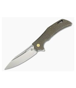 Olamic Cutlery Swish Flipper Bronze Crater Titanium Satin Elmax