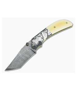 Jody Muller Custom Folder Westinghouse Micarta Samuri Engraving