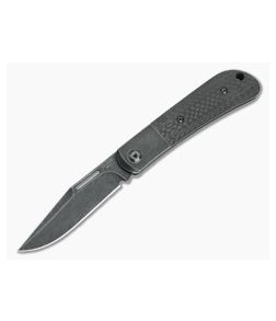 JE Made Slipjoint Black Stonewash S35VN Carbon Fiber