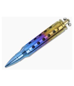 Steve Kelly .223 Bullet Dangler Titanium Key Chain Rainbow 3589