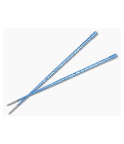 Steve Kelly TiSushi Sticks Medium Blue Anodized Titanium Chopsticks