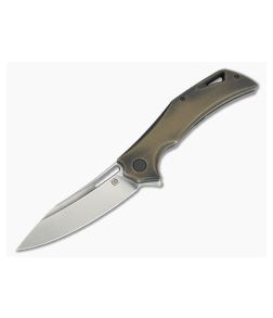 Olamic Cutlery Swish Flipper Bronze Cerakote Titanium Satin Elmax