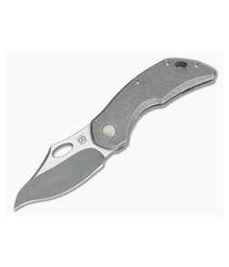 Olamic Cutlery Busker Vampo Stonewash Ti Two-Tone M390 Top Flipper