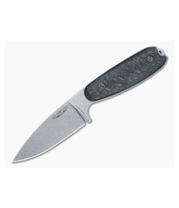 Bradford Guardian3.5 Full Height Flat Grind Stonewashed Vanadis 4E 3D Carbon Fiber Fixed Blade