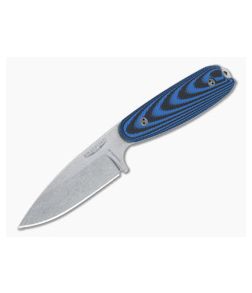 Bradford Guardian3.5 Sabre Grind Stonewashed Vanadis 4E 3D Blue/Black G10 Fixed Blade
