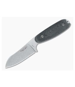 Bradford Guardian3.5 Sheepsfoot Stonewashed M390 3D Black Micarta Fixed Blade