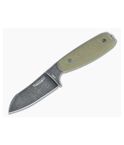 Bradford Guardian3.5 Sheepsfoot Nimbus M390 3D Green Micarta Fixed Blade