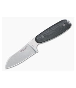 Bradford Guardian3.5 Sheepsfoot Stonewashed M390 3D Carbon Fiber Fixed Blade