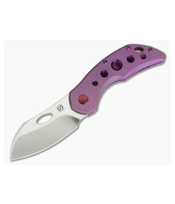 Olamic Cutlery Busker Largo 5 Hole Kinetic Flamingo Satin M390 Top Flipper