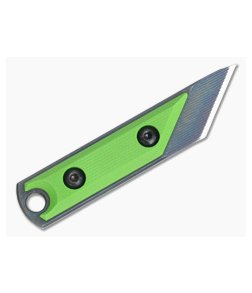 NCC Knives EDC Kiridashi Distressed O1 Toxic Green G10 Fixed Blade