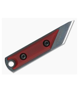 NCC Knives EDC Kiridashi Distressed O1 Red G10 Fixed Blade