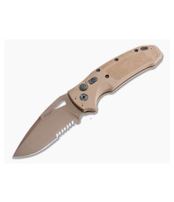 Hogue SIG K320A M17/M18 Drop Point Serrated Coyote Tan S30V Polymer Button Lock Automatic 36333