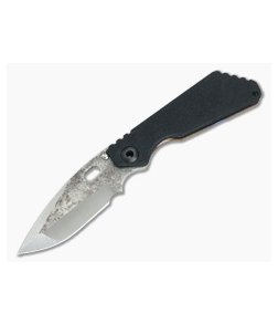 Mick Strider Custom SnG Nightmare Grind Drop Point Textured Flat Black Custom Graphic Titanium