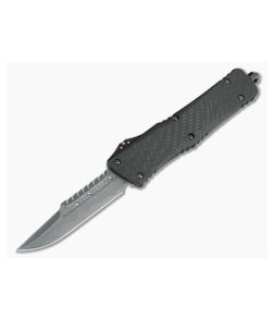 Marfione Custom Combat Troodon Interceptor Carbon Fiber XHP Damascus Automatic Knife 