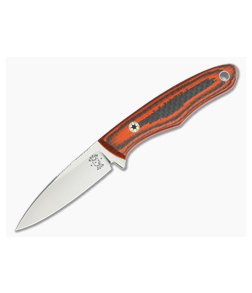 Tom Krein Custom Ultimate Caper Orange Carbon Fiber CTS-XHP EDC Fixed Blade