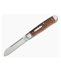 T.A. Davison Custom Afzelia Lay Wood CPM154 Spear Point Slip Joint 