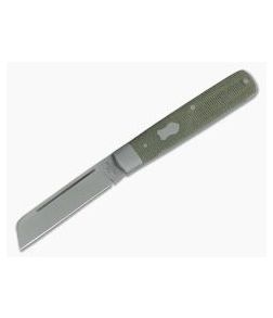 T.A. Davison Custom Green Micarta Bead Blast CPM154 Sheepsfoot Slip Joint 